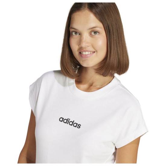 Adidas Γυναικεία κοντομάνικη μπλούζα Essentials Linear Single Jersey Tee